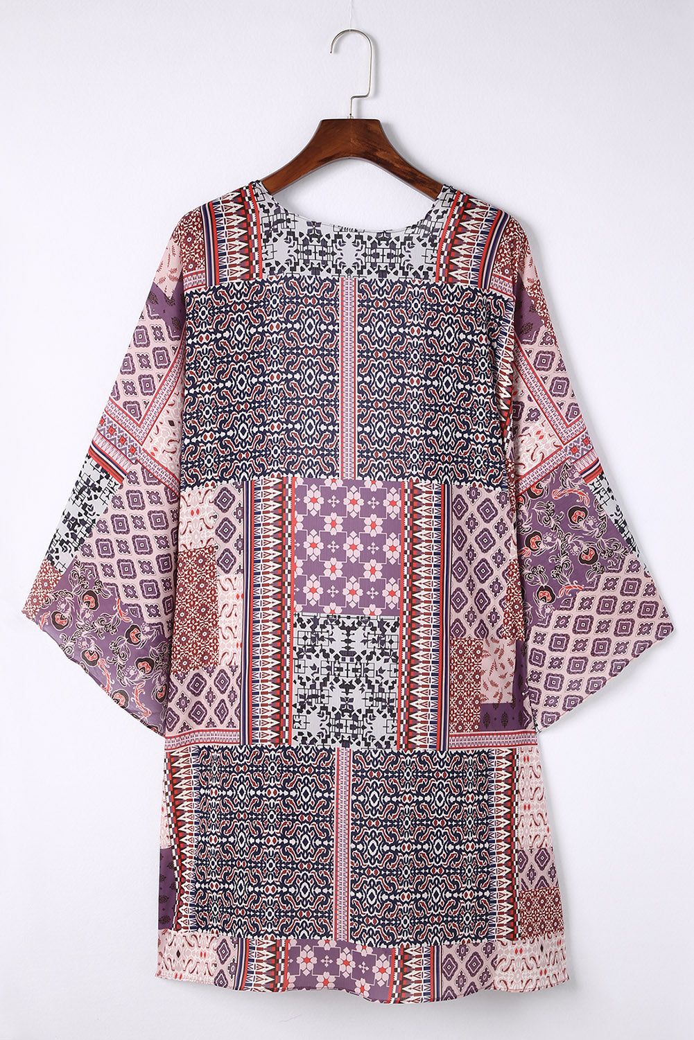 Patchwork Open Front Duster Kimono