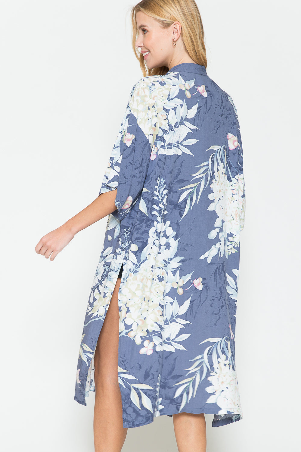 Justin Taylor Botanical Print Split Cover Up